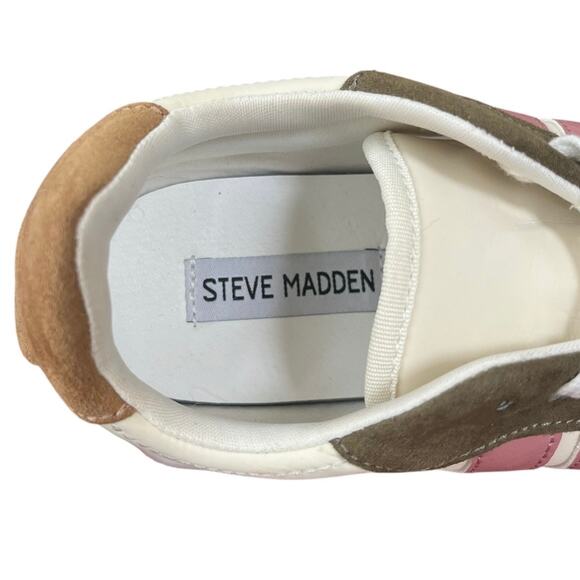 Steve Madden Escapade Sporty Sneaker Navy Pink Green Cream Women's 8.5 - Picture 6 of 9